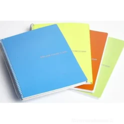 Blocco Fluo Spiralato Bluekover A4 con divisori a 5 sezioni, 232 Pagine 5m