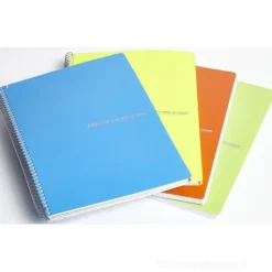Blocco Fluo Spiralato Bluekover A4 con divisori a 5 sezioni, 232 Pagine 1 rigo