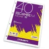 Blocco 40 fogli ricambio per quaderni ad anelli A4 righe