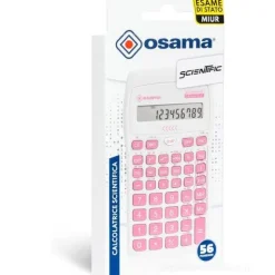 Calcolatrice scientifica Osama con custodia 10 cifre con tasti colorati Rosa (OS 84019161)