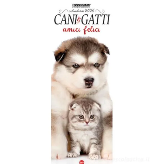 Calendario Cani & Gatti Amici Felici 2026