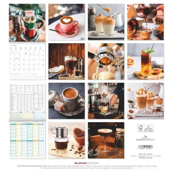 Calendario 2026 Coffee cm 30x30