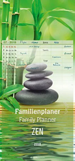 Calendario da muro della famiglia Zen 2018