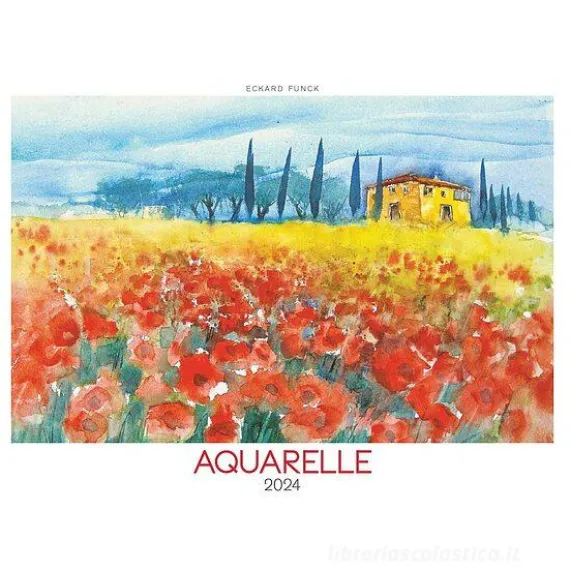 Calendario da parete 2024 Aquarelle cm 49,5x33