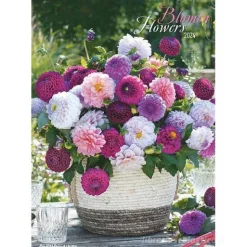 Calendario da parete 2024 Flowers cm 29,7x42
