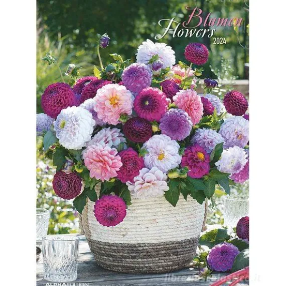 Calendario da parete 2024 Flowers cm 29,7x42