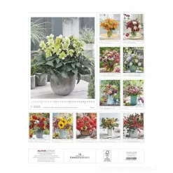 Calendario da parete 2025 Flowers cm 29,7x42