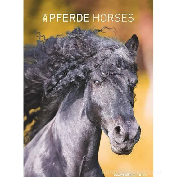 Calendario da parete 2024 Horses cm 23,7x34