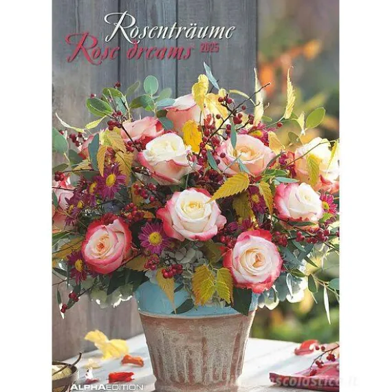 Calendario da parete 2025 Rose Dreams cm 23,7x34