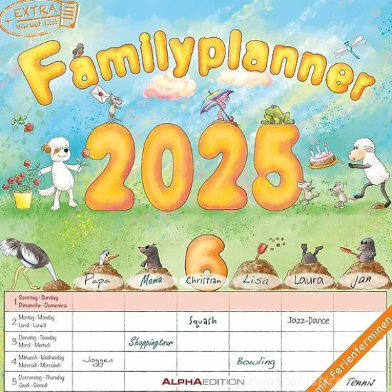 Calendario 2025 Family Planner cm 30x30