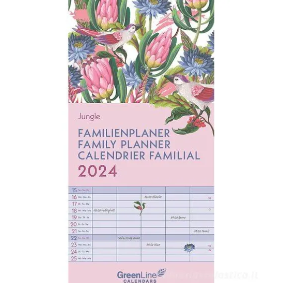 Calendario Family Planner 2024 GreenLine Jungle cm 22x45
