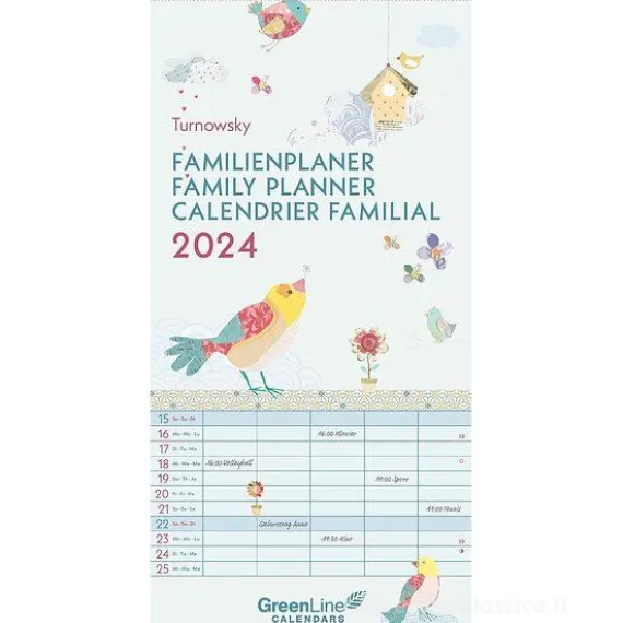 Calendario Family Planner 2024 GreenLine Turnowsky cm 22x45
