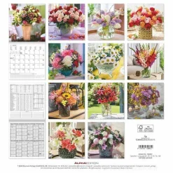 Calendario 2025 Flowers cm 30x30