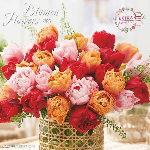 Calendario 2025 Flowers cm 30x30