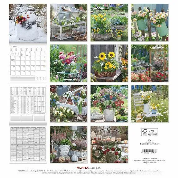 Calendario 2025 Garden & Decoration cm 30x30
