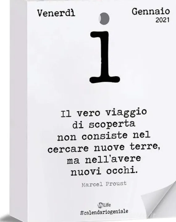 Calendario geniale 2021. Leggi la frase del giorno, condividi i pensieri filosofici di tutti i tempi e risveglia il genio che è in te!