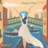 Calendario 2024 GreenLine Happy Vibes cm 30x30
