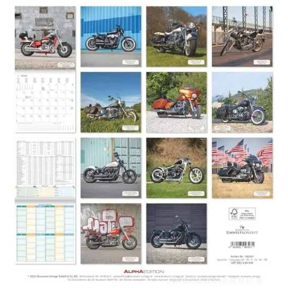 Calendario 2026 Harleys cm 30x30