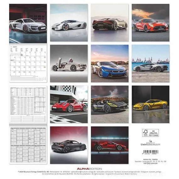 Calendario 2025 High Speed cm 30x30