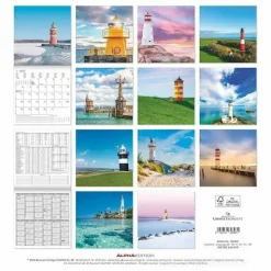 Calendario 2025 Lighthouses cm 30x30
