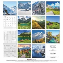 Calendario 2025 The Alps cm 30x30