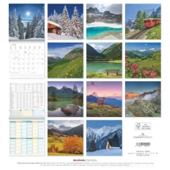 Calendario 2026 The Alps cm 30x30