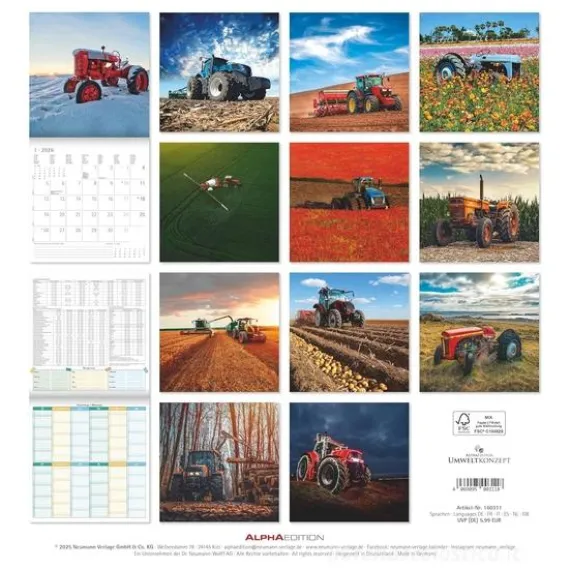 Calendario 2026 Tractors cm 30x30