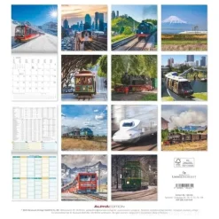 Calendario 2026 Trains cm 30x30