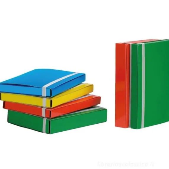 Cartellina 3 lembi 25x34 A4 dorso 5 cm con elastico (colori assortiti)