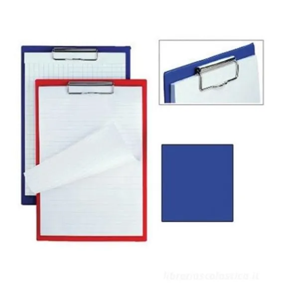 Cartellina porta blocco con pinza formato A4 blu