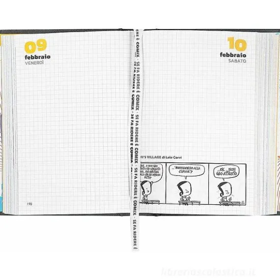 Comix 2023-2024. Agenda 16 mesi mignon plus. Nero e argento