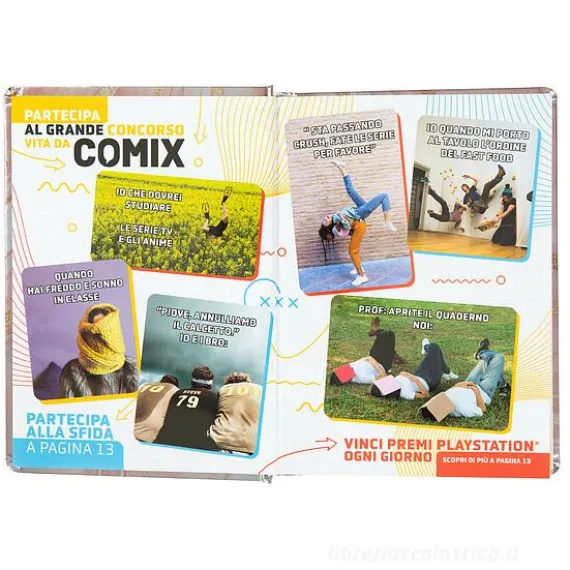 Comix 2023-2024. Agenda 16 mesi mini. Marmo rosa