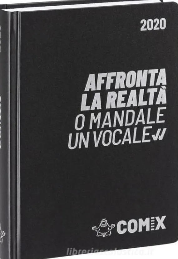 Comix 2019-2020. Agenda 16 mesi mini. Nero e argento
