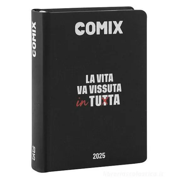 Comix 2024-2025. Agenda 16 mesi mini. Nero e bianco