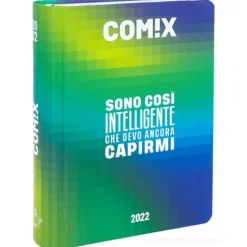Comix 2021-2022. Agenda 16 mesi mini. Verde e blu pixel