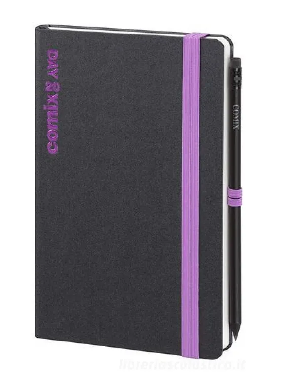 Comix Day 2020. Agenda 12 mesi large con matita. Grigio