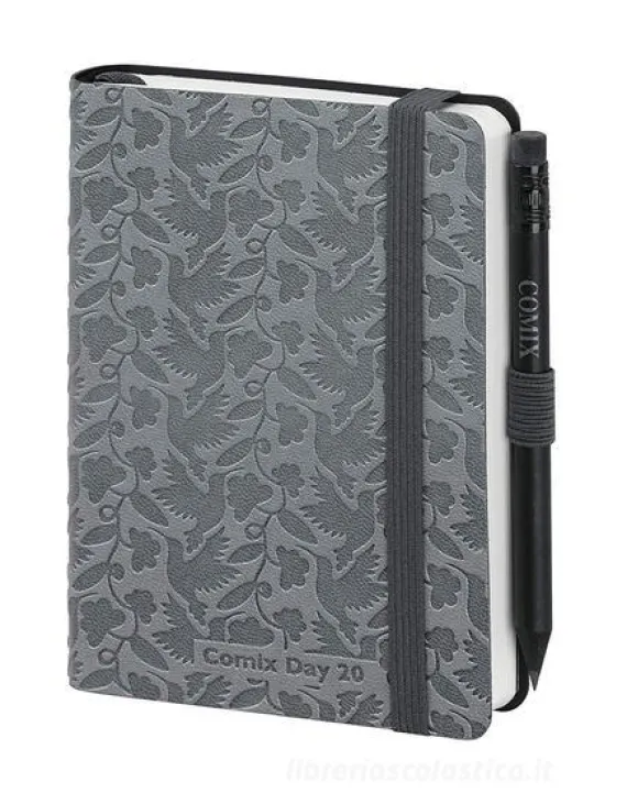 Comix Day 2020 Special Edition. Agenda 12 mesi mignon con matita. Grigio