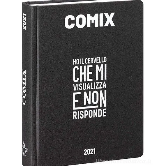Comix 2020-2021. Diario agenda 16 mesi mignon plus. Nero e bianco