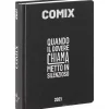 Comix 2020-2021. Diario agenda 16 mesi mini. Nero e argento
