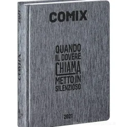 Comix 2020-2021. Diario agenda 16 mesi standard. Nero
