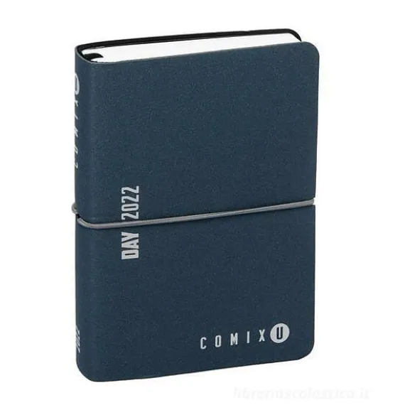 Comix U Day 2022. Agenda giornaliera 12 mesi mini. Blu metallizzato