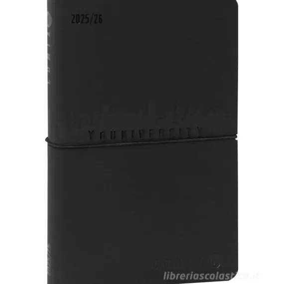 Comix U Younivercity Medium Agenda 2025-2026 settimanale 13 mesi. Nero