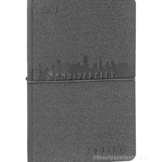 Comix U Younivercity Medium Agenda 2025-2026 settimanale 13 mesi. Grigio