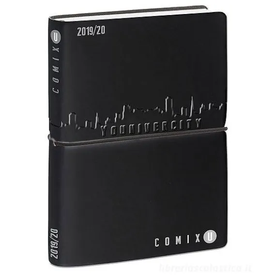 Comix U Younivercity Medium Agenda 2019/2020 settimanale 12 mesi. Nero