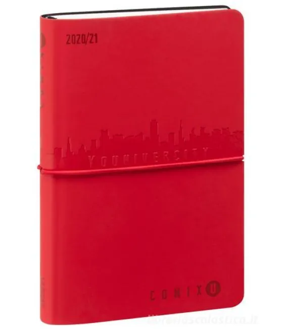 Comix U Younivercity Medium Agenda 2020/2021 settimanale 13 mesi. Rosso