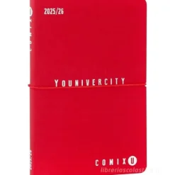 Comix U Younivercity Medium Agenda 2025-2026 settimanale 13 mesi. Rosso
