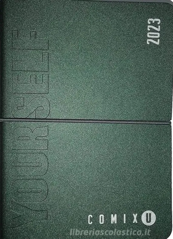 Comix U Yourself Mini Agenda 2022/2023 giornaliera 16 mesi. Grigio verde metallizzato