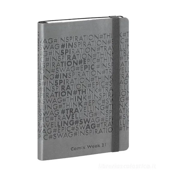 Comix Week 2021 Special Edition. Agenda 12 mesi medium con matita. Grigio
