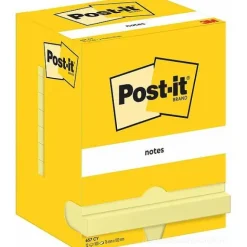 Confezione 12 blocchetti notes adesivi Post-It da 100 fogli 76x102 mm giallo