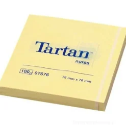 Confezione 12 blocchetti notes adesivi Tartan mm 76x76
